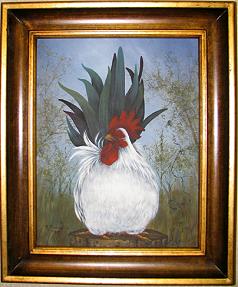 Rooster on a Fence Post